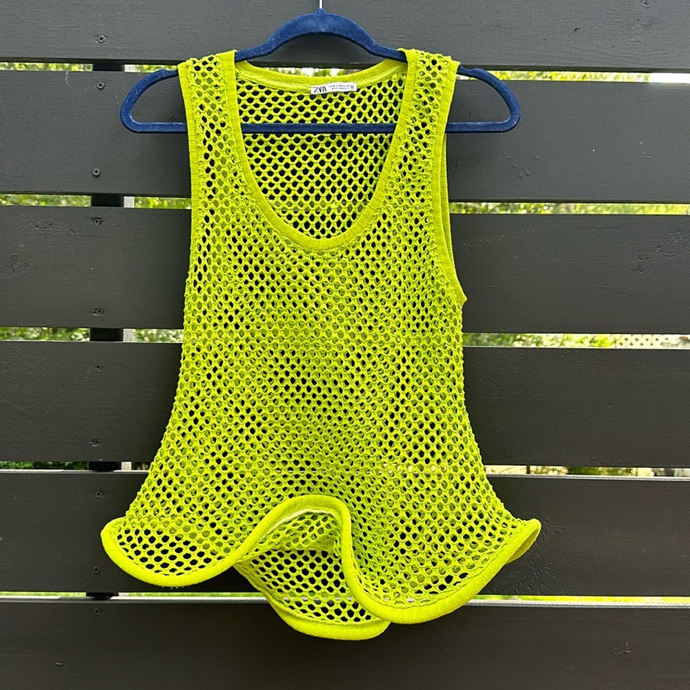 Zara fishnet top
